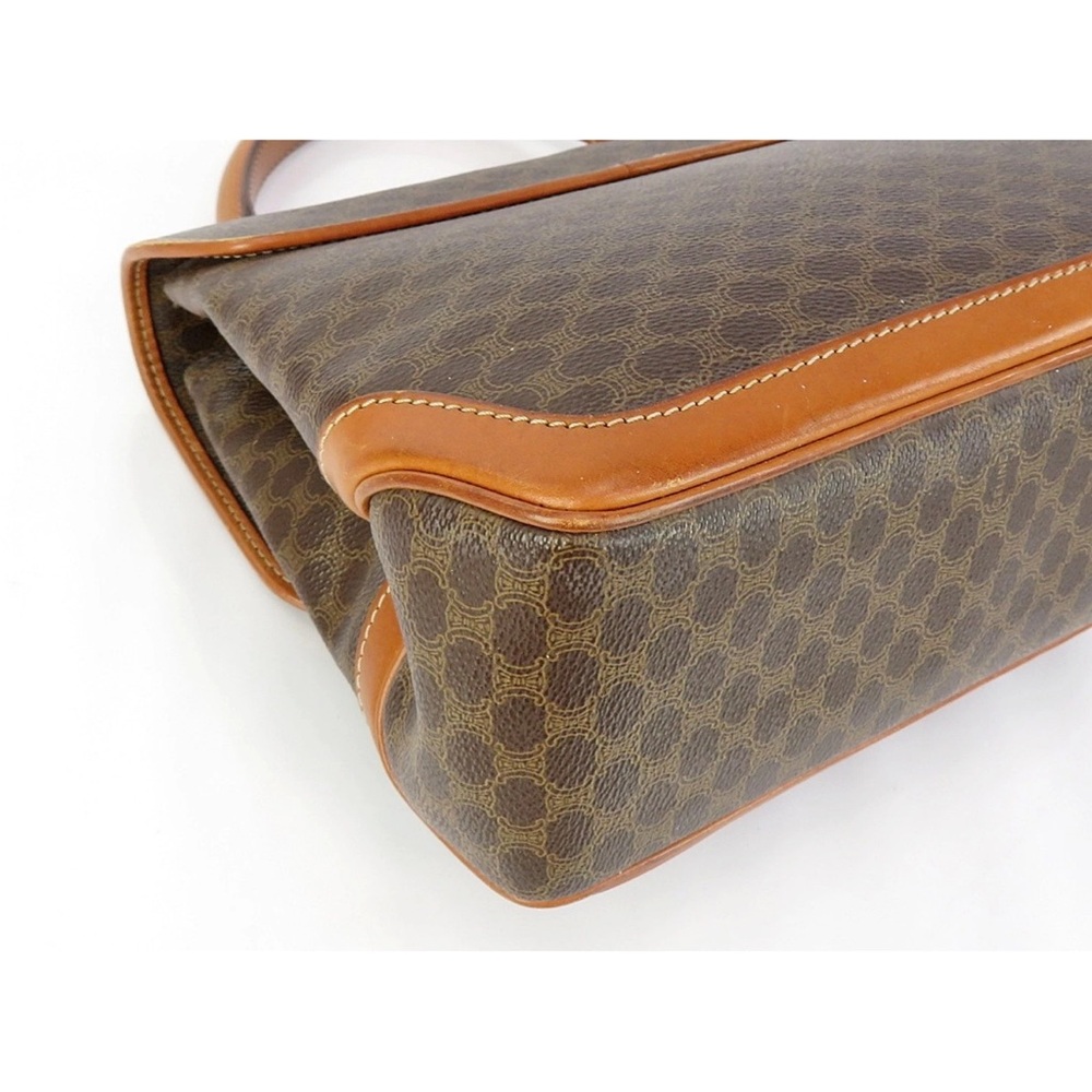 Celine Brown and Tan Patterned Satchel - Picture 8 of 16